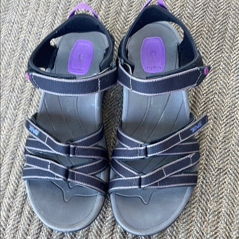 Teva Black and Purple Sporty Sandals